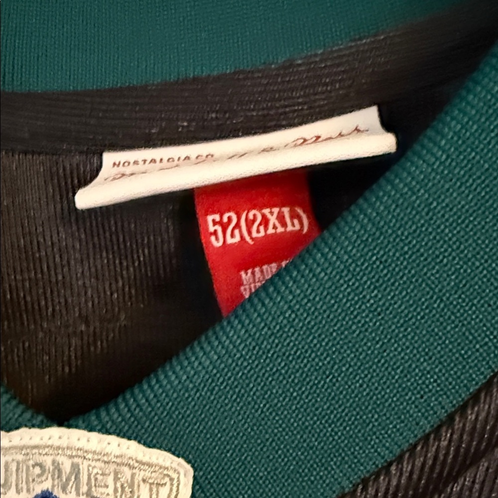 Mitchell & Ness Teal and Black Jersey - Picture 3 of 5